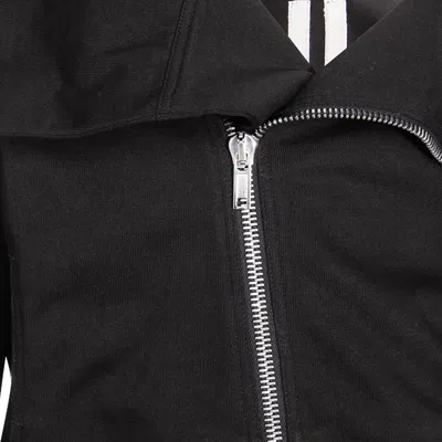 Rick Owens Mens Black Bauhaus Long-sleeve Cotton-jersey Zipped Sweatshirt In Black