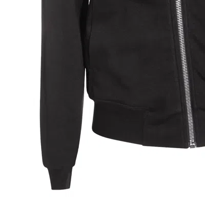 Rick Owens Mens Black Bauhaus Long-sleeve Cotton-jersey Zipped Sweatshirt In Black