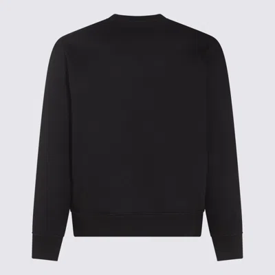 C.p. Company Dark Blue Cotton Sweatshirt In Black