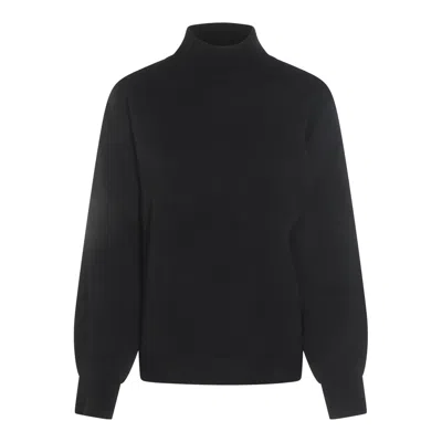 Malo Ribbed Mock Neck Knitwear With Long Sleeves In Multi