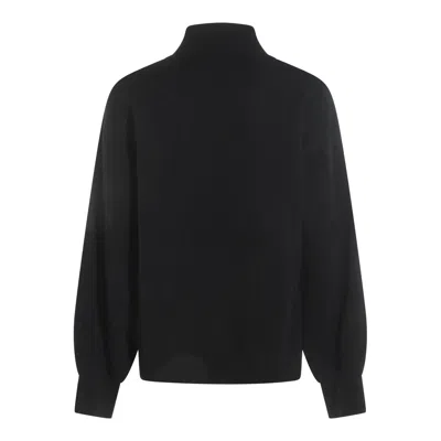Malo Ribbed Mock Neck Knitwear With Long Sleeves In Multi