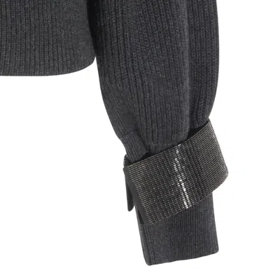 Brunello Cucinelli Ribbed V-neck Knitwear Cuffed Sleeves