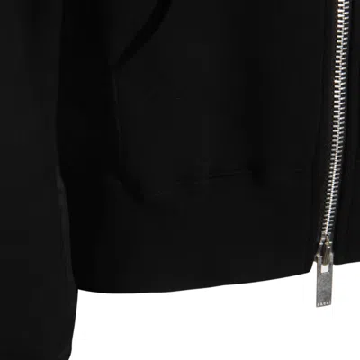 Sacai X Women's Sponge Sweat X Nylon Twill Zip Hoodie In Black