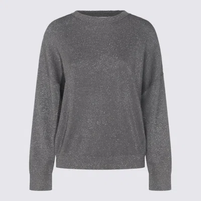 Brunello Cucinelli Sweaters Blacks And Greys In Gray