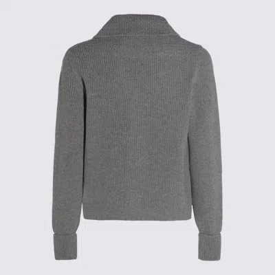 Tom Ford Shawl Collar Sweater Front Pockets In Gray