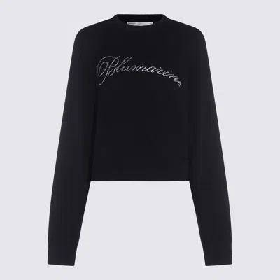 Blumarine Sweaters Blacks And Greys In Black