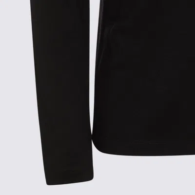 Giorgio Armani Icon Long-sleeve Cashmere Sweater In Black