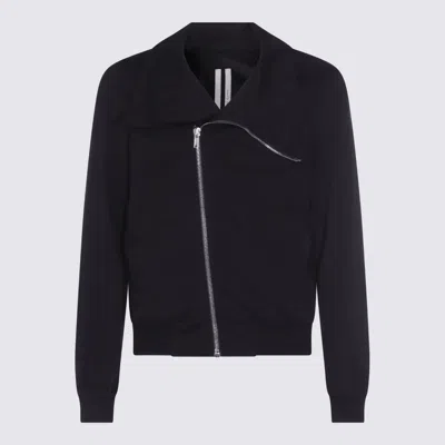 Rick Owens Mens Black Bauhaus Long-sleeve Cotton-jersey Zipped Sweatshirt In Black