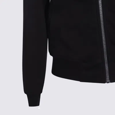 Rick Owens Mens Black Bauhaus Long-sleeve Cotton-jersey Zipped Sweatshirt In Black