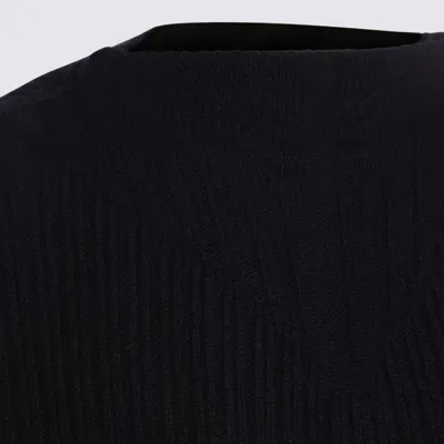 Rick Owens Ribbed Crewneck Sweater Long Sleeves In Black