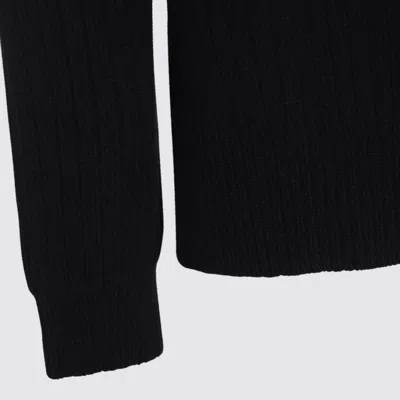 Rick Owens Ribbed Crewneck Sweater Long Sleeves In Black
