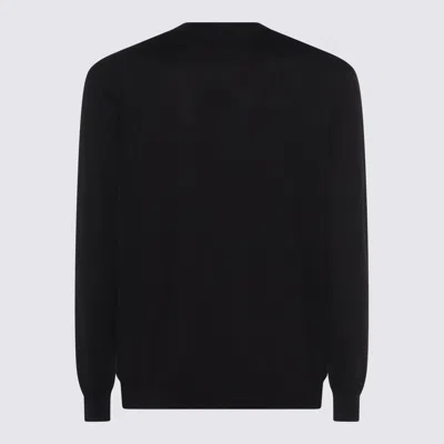 Malo Maglia Girocollo In Cashmere E Seta In Black