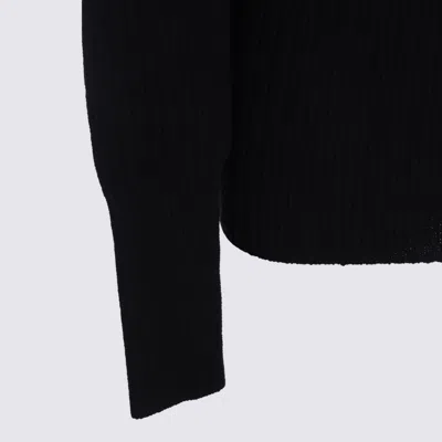 Rick Owens Fitted Silhouette Ribbed Crewneck Knitwear In Black