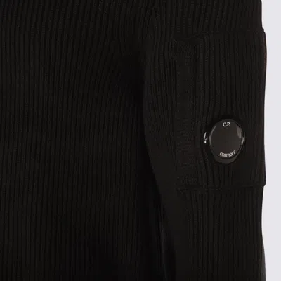 C.p. Company C.p.company Cotton Blend Crew-neck Sweater In Black