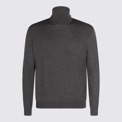 Malo Ribbed Turtleneck Crewneck Sweater In Gray