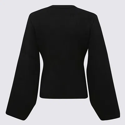 Khaite Scarlet Knitted Cardigan In Blue