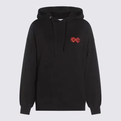 Fiorucci Mouth Print Relaxed Fit Hoodie In Black