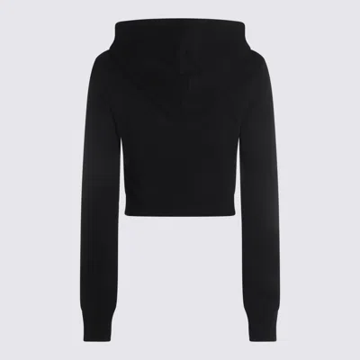 Diesel F-slimmy Cotton Blend Sweatshirt In Black