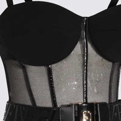 Elisabetta Franchi Tailored Jumpsuit With Corset Bodice In Black