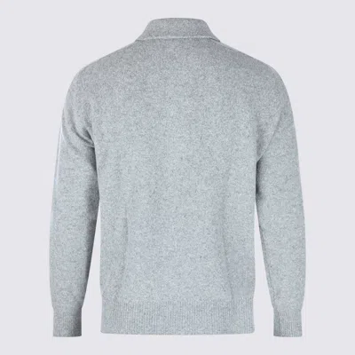 Eleventy Ribbed Crewneck Sweater With Cuffs And Hem In Gray