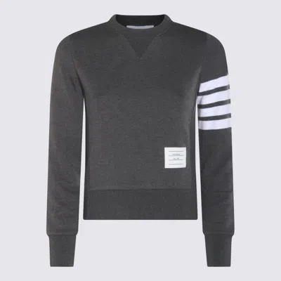 Thom Browne Dark Grey Cotton Knitwear In Gray
