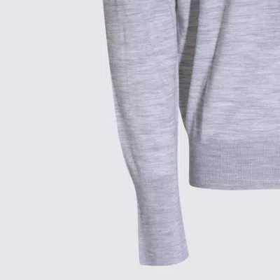Eleventy Ribbed Crewneck Sweater Soft Texture In Gray