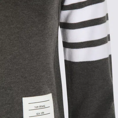 Thom Browne Dark Grey Cotton Knitwear In Gray