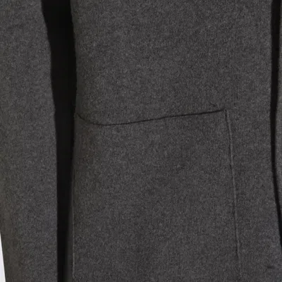 Lardini Lapel Pin Front Pockets Crewneck Jacket In Gray
