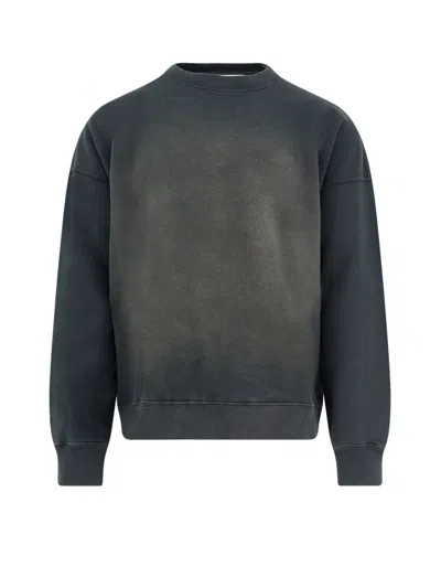 Golden Goose Journey Dyed Cotton Fleece Sweatshirt In Gray