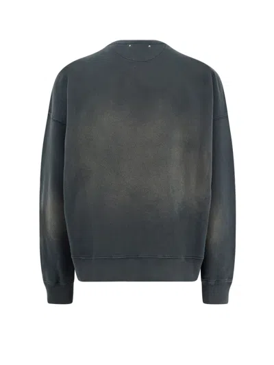 Golden Goose Journey Dyed Cotton Fleece Sweatshirt In Gray