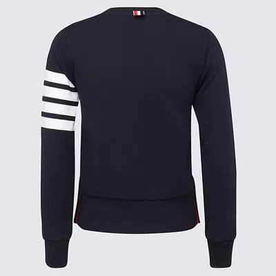 Thom Browne Navy Blue Cotton 4-bar Sweatshirt