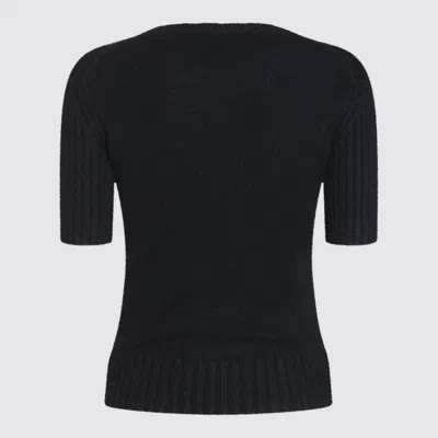 Khaite Sweaters Blue And Green In Black