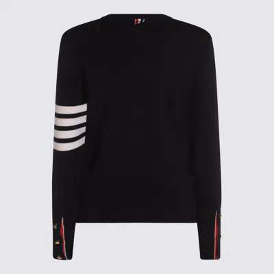 Thom Browne Relaxed Fit Wool Sweater In Black
