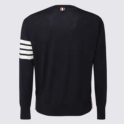 Thom Browne Sweaters Blue And Green In Black
