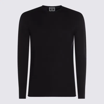 Giorgio Armani Sweaters Blue And Green In Black