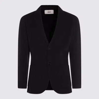 Lardini Textured Cashmere Blazer In Black
