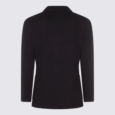 Lardini Textured Cashmere Blazer In Black