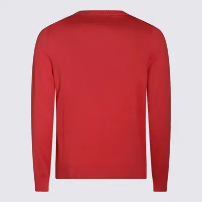 Malo Crewneck Sweater With Ribbed Cuffs And Hem In Red