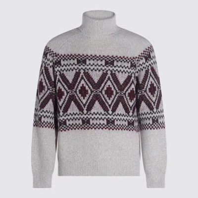 Brunello Cucinelli Geometric Jacquard Turtle Neck Pullover