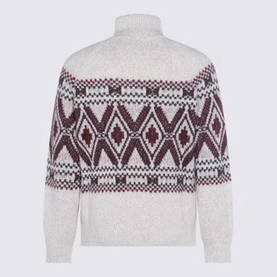 Brunello Cucinelli Geometric Jacquard Turtle Neck Pullover