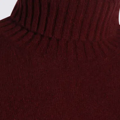Piacenza Cashmere Turtleneck Ribbed-cuffs Sweater In Red