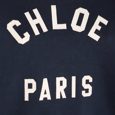 Chloé Mockneck Cotton Sweatshirt With Logo