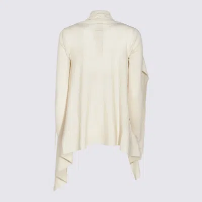 Rick Owens White Wool Knitwear