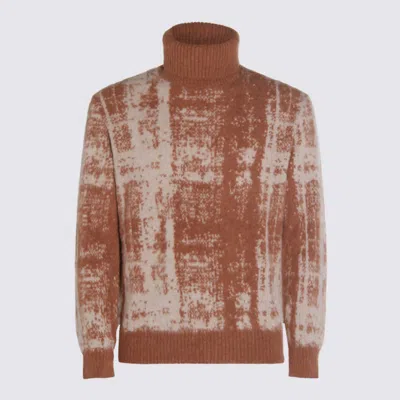 Piacenza Cashmere Roll-neck Patterned Sweater In Multi