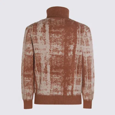 Piacenza Cashmere Roll-neck Patterned Sweater In Multi