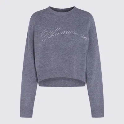 Blumarine Sweaters Grey Excalibur In Blue
