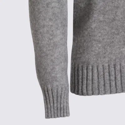 Piacenza Cashmere Grey Cashmere And Silk Blend Sweater In Gray