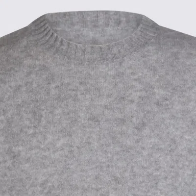 Piacenza Cashmere Grey Cashmere And Silk Blend Sweater In Gray