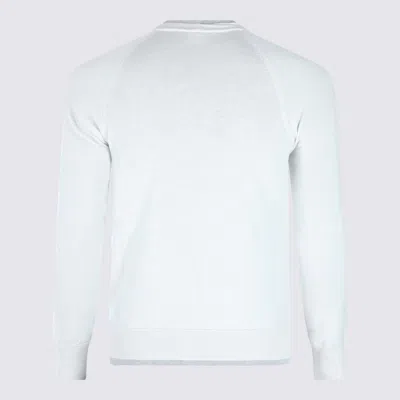 Eleventy Timeless Crewneck Sweater With Ribbed Details In White
