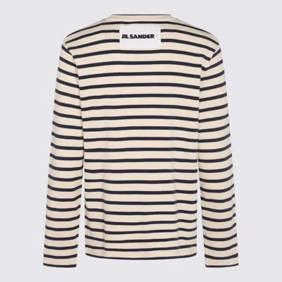 Jil Sander Bluejay Cotton Long Sleeved Top In Multi